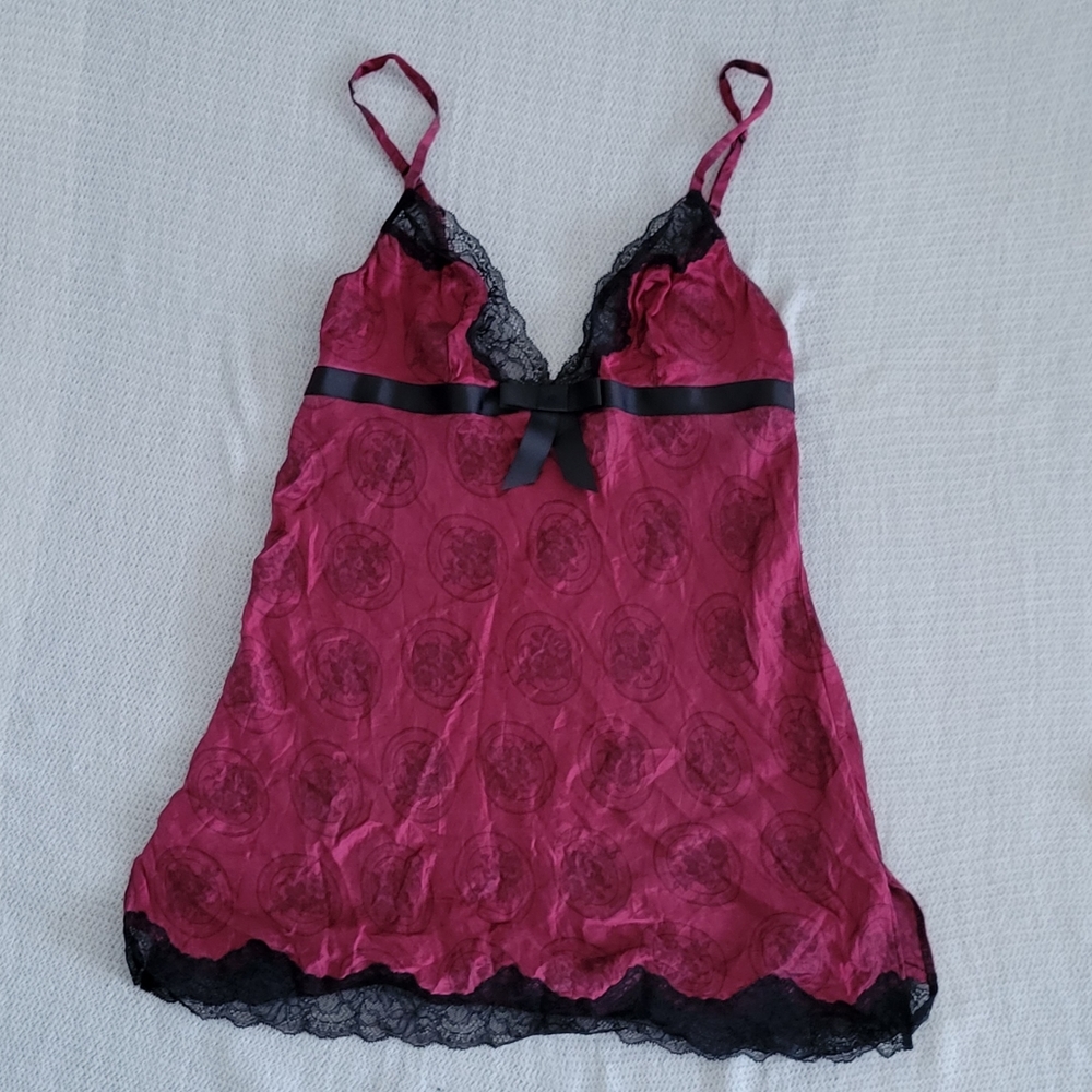 Vintage Victoria's Secret Night Gown slip Size small very sexy silk pink label
